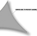 SUNNY GUARD Waterproof Sun Shade Sail 12'x15'x19.2' Charcoal Right Triangle UV - Image 5