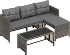 Shintenchi 3-Piece Outdoor Patio Furniture Sets, Wicker Patio Conversation Sets - Image 8