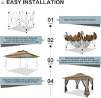 COBIZI 12x12 Pop up Gazebo on Clearance Canopy Tent, carpas para Patio - Image 8