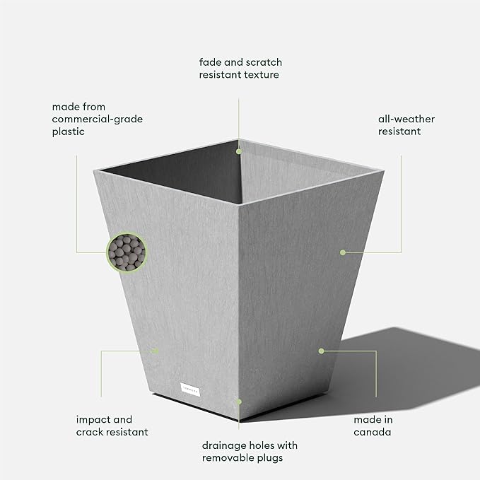 Veradek Pure Series Nobleton Plastic Planter - Image 3