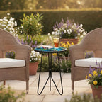 LIFFY Patio Side Tables, Round Decorative Plant Stand & Accent Table - Image 6