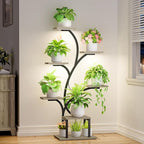 Plant Stand Indoor with Grow Lights, 7 Tiered Indoor Plant Shelf, Metal Plant by BACEKOLL