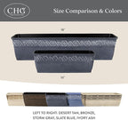 Classic Home and Garden Corinthian Rectangular Trough Window Box Planter - Image 6