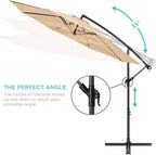Best Choice Products 10ft Offset Cantilever Hanging Market Patio Umbrella - Image 4