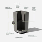 Veradek Block Series Pedestal Planter - Image 2