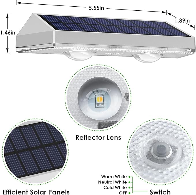 2 Pack Solar Fence Lights - Image 5