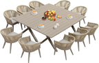 PURPLE LEAF 12 Pieces Outdoor Dining Set by PURPLELEAF