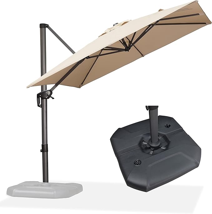 PURPLE LEAF 8 Feet Square Cantilever Umbrella Patio Umbrella - Image 2