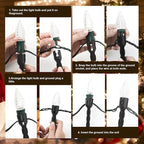 60 Pcs 5 Inch Christmas Light Stakes Universal Yard Lawn Holiday Light Stakes - Image 3