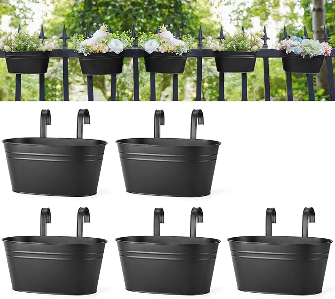 Dahey 10.5 Inch Metal Iron Hanging Flower Pots by Dahey