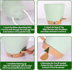 Self-Watering Plant Pots for Indoor Plants: 5/6 Inch Plastic Planter - Image 5