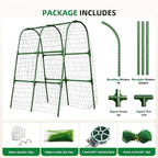 Cucumber Trellis for Raised Bed, U-Shape Garden Arch Metal Support for Climbing - Image 6