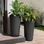 23.6" Tall Planters for Outdoor Plants, Large Outdoor Planters for Front Porch by Outdoorchairs