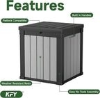 50 gallon deck box, All-weather resin material outdoorstorage box easy to - Image 3