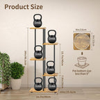 LASZOLA Black 4 Tiered Wood Plant Stand Indoor - Image 3