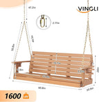 VINGLI Heavy Duty 1600 LBS HDPE Porch Swing Outdoor - Image 4