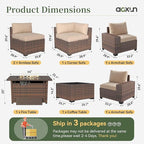 Aoxun 7 Piece Patio Furniture Set - Image 3