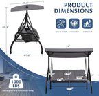 Grepatio Outdoor Porch Swing - Image 7