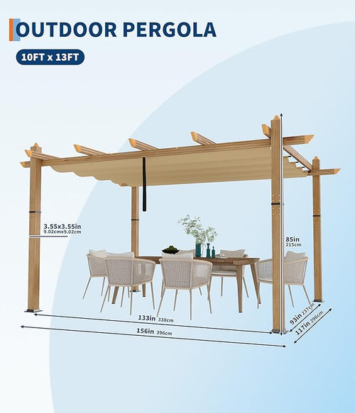 10 x 13 ft Aluminum Pergola - Image 2