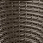 Suncast 4 Pack Wicker Planter w/ Drillable Drain Holes, Decorative - Image 9