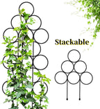 Garden Plant Trellis for Indoor Plants, Stackable Metal Trellis Supports for - Image 5