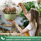 10 Inch Hanging Planters for Indoor Plants, Outdoor Hanging Plant Pot - Image 4