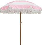 AMMSUN 7ft Patio Umbrella with Fringe Outdoor Tassel Umbrella UPF50+ Premium by AMMSUN