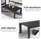 Outdoor Rectangle Patio Aluminum Coffee Tables - Image 6