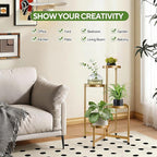 4 Tier 31 Inch Plant Stand Indoor Outdoor, Metal Plant Shelf Waterproof - Image 5