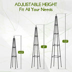 Obelisk Trellis for Climbing Plants Outdoor, 6 Ft Garden Trellis for Potted - Image 3