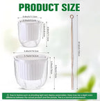6 Pack Self Watering Hanging Planters Indoor Flower Pots Visible Water Level - Image 2