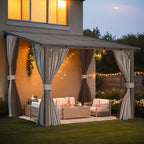 AECOJOY 10' X 8' Gazebo for Patio, Small Wall-Mounted Lean to Gazebo Pergola - Image 7