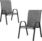 UDPATIO Patio Chairs Set of 2, Stackable Outdoor Dining Chairs by UDPATIO