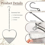 3 Pcs 3 Size Heart Metal Hanging Planter Indoor Outdoor, 13.4" 10.6" 7" Large - Image 3