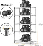 1250 lbs Steel Heavy Duty 5-Tier Utility Shelving Unit Steel Organizer Wire Rack - Image 3
