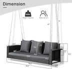 Outvita Porch Swing, 5FT Hanging Outdoor Porch Swings - Image 3