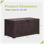 Greesum 120 Gallon Deck Box, Resin Outdoor Storage Container - Image 6