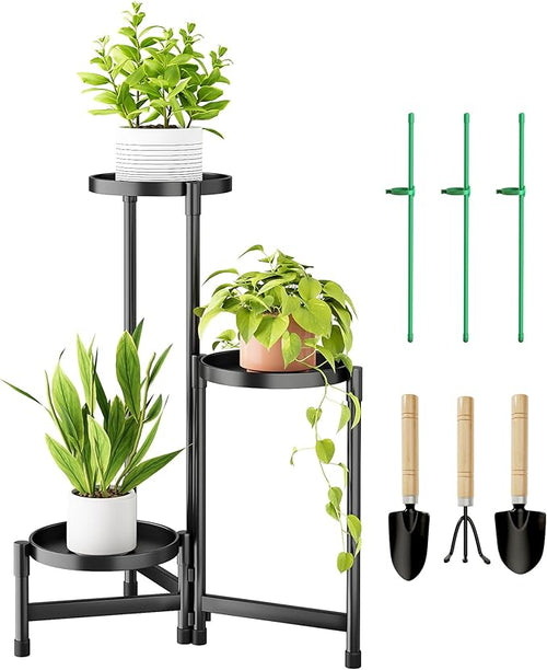 3 Tier Plant Stand Indoor, Tiered Plant Stand Outdoor by Cawukege