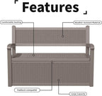 DRATO 75 Gallon Storage Bench Deck Box Outdoor Indoor, Lockable Durable - Image 7