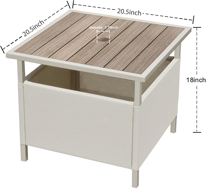 LZRS Adirondack Square Outdoor Side Table - Image 3