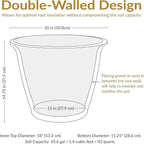 Sunnydaze 20-Inch Franklin Large Plant Pot - Image 5
