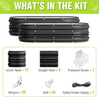WORKPRO 2PK 4x2x1ft Outdoor Galvanized Raised Garden Bed Kit, Rust & Corrosion - Image 9