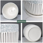 Ton Sin Grey Flower Pots, Texture Planter - Image 3