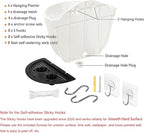 ORIMERC 4 Pack White Wall Planter Pots Vertical Living Wall Hanging Planters - Image 3