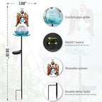 Solar Garden Lights Metal Flower Decor Colorful Solar Pathway Light - Image 4