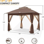 COOSHADE 13x13 Pop Up Gazebo Tent Outdoor Canopy Patio Shelter - Image 5