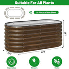 SnugNiture Galvanized Steel Raised Garden Bed Kit, Flowers and Fruits - Image 2
