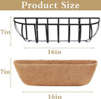 2pack 16-inch Window Sill Window Railing Planters - Image 7