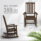 Oversized Rocking Chair Set of 2, Outdoor Rocking Chair - Image 3
