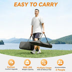 2 Person Outdoor Hammock with Stand, Cotton Rope Hammock with Polyester Pad - Image 5